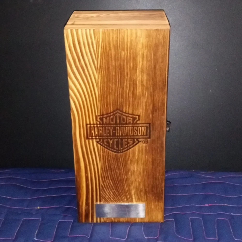 Harley-Davidson Heavy Glass Round Decanter - NIB